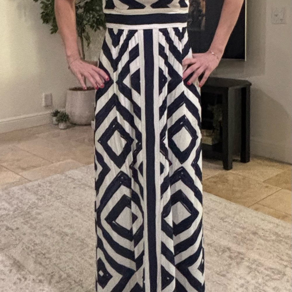 Vineyard Vines Navy and White Dress